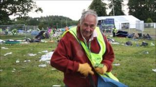 Mike Hampson, from Brewood Rotary Club, who organised the tent collecting effort