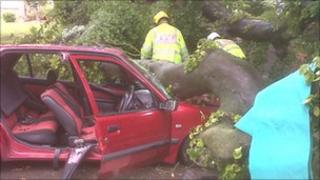 The scene, pic courtesy of West Midlands Ambulance Service