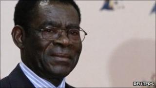 Equatorial Guinea's President Teodoro Obiang Nguema photographed on 12 August 2010