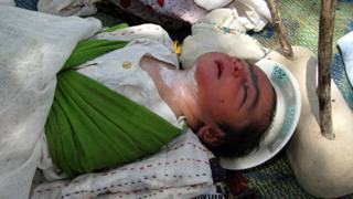Baby Samina on the first day