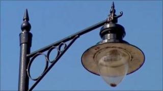 Victorian street lamp post