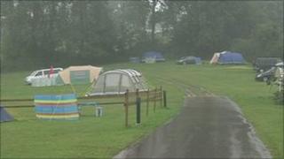 Soggy campsite