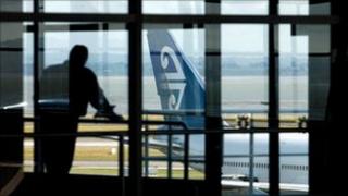 Air New Zealand tailfin Auckland Airport in New Zealand