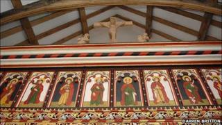St Teilo's Church screen at St Fagans