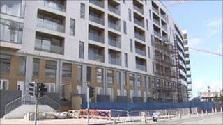 The apartments were built in the Arc complex at Titanic Quarter
