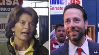 Lisa Murkowski and Joe Miller