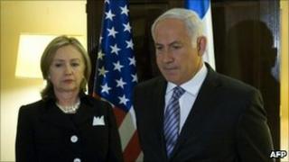 Hillary Clinton and Benjamin Netanyahu in Washington, 31 August 2010