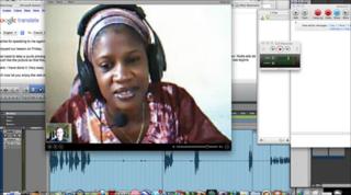 Screenshot of Gareth Mitchell on Skype with a language teacher