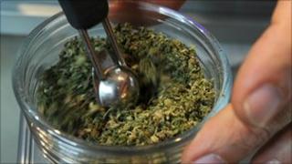Cannabis at a medical marijuana shop in Los Angeles (AFP)