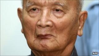 Nuon Chea, pictured in February 2008