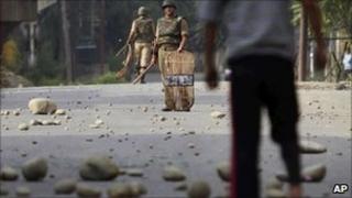 Kashmiri protester in Srinagar on 16 September 2010