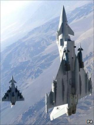RAF Typhoon jets