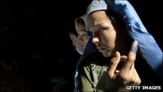 Woman voter in Kabul
