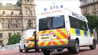 police vans george square
