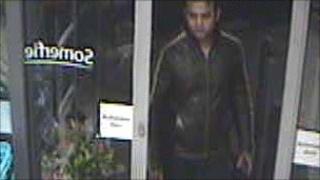 CCTV image of a man in a shop