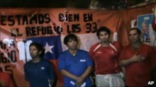 Miners celebrate Chile's independence bicentenary underground (18 Sept 2010)