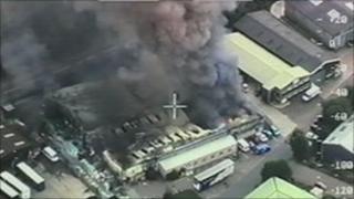 Fire at factory