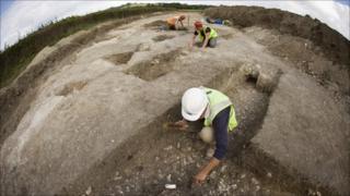 The archaeological site near Bearsted in Kent