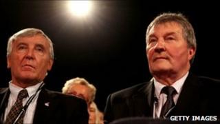 Union leaders Tony Woodley and Derek Simpson