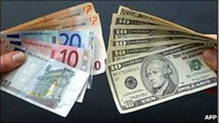 Euros and dollars