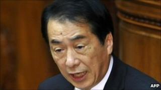 Japanese Prime Minister Naoto Kan addresses the lower house parliament - 1 October 2010