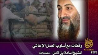 Still image from 'Bin Laden' tape - image from Site