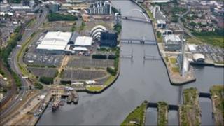Aerial view of Glasgow