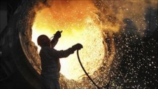 Steel worker in China