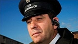 Parking enforcement officer with mini video camera