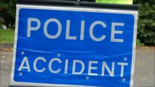 Police accident sign