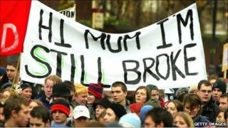 Students protesting over fees