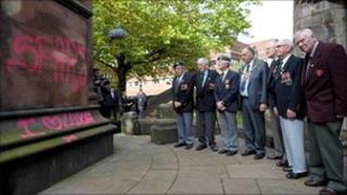 War veterans at the Cenotaph (Pic courtesy of Express and Star)