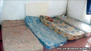Mattresses in pub