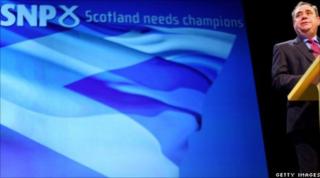 Alex Salmond at conference