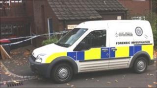 Forensic van outside property