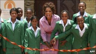 Oprah Winfrey opening the school in 2007