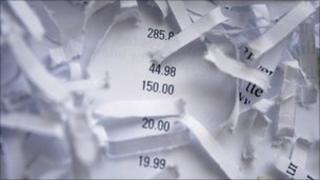 Shredded documents