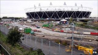 Construction on the 2012 Olympic Park