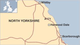 Map showing the crash site
