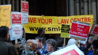 Protest outside Manchester Town Hall