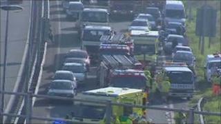 Emergency services at the scene