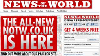 News of the World website