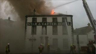 Fire at Star and Garter. Pic by Lothian and Borders Brigade