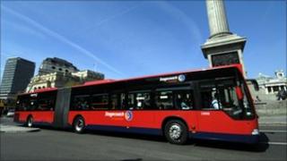 Bendy bus in London