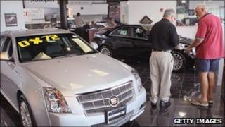 Car showroom in the US