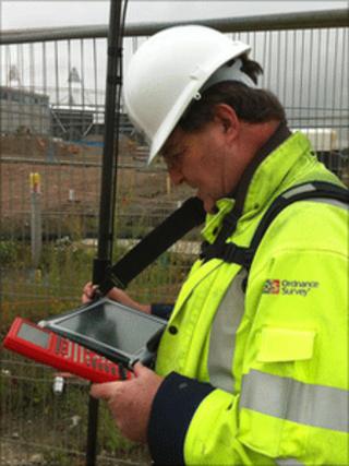 Dave Wareham surveying