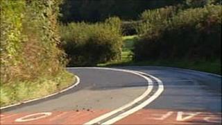 Near the crash scene in Blackmill, Bridgend