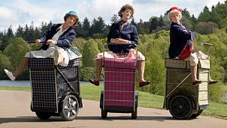 Shopping trolley formation dance team Granny Turismo