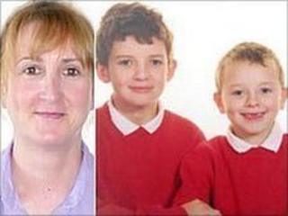 Heather Bickley and sons Felix and Oscar
