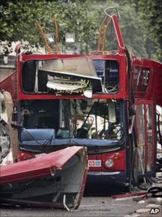 Bus bombed in Tavistock Square